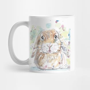 Lop Rabbit Portrait. Mug